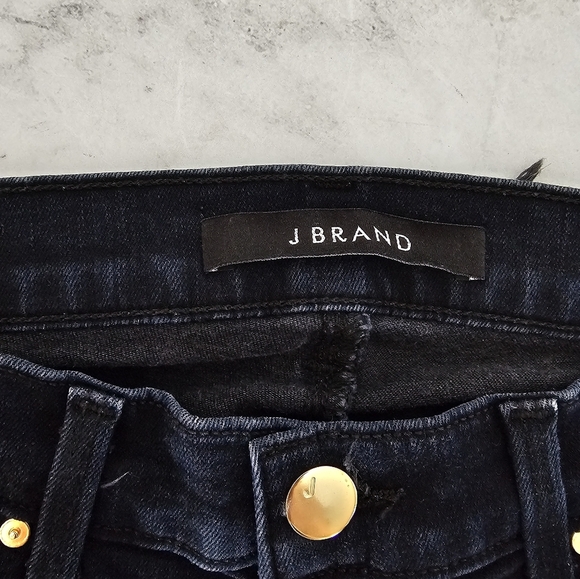 J Brand Cropped Skinny Mid Rise Distressed Blue Mercy Jeans 26 Preowned - Picture 7 of 10